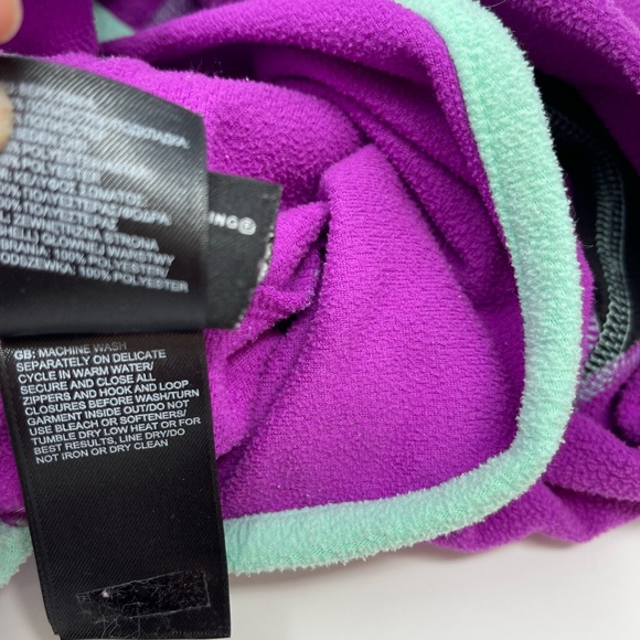 NORTH FACE: Light Fleece Jacket, Purple, Hooded. Size XXS (5) - Picture 4 of 7